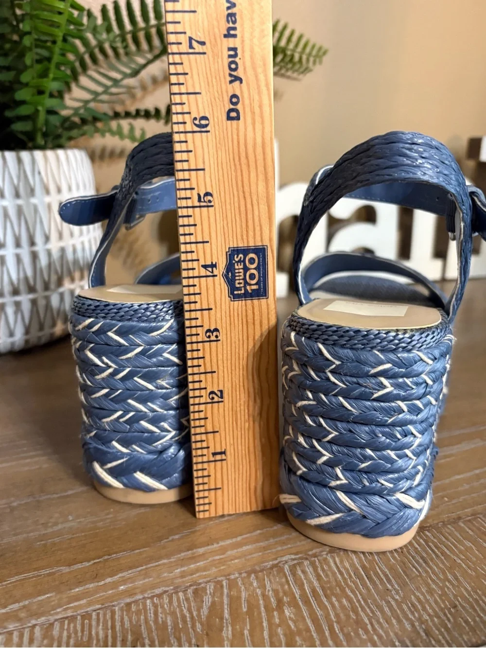DOLCE VITA women's tiago platform raffia sandals in blue Size 7